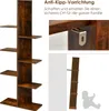 A product image showing a bookshelf with safety features and a diagram illustrating its use. Náhled obrázku produktu
