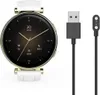 A smartwatch and its charging cable are displayed against a white background. Voir les images du produit