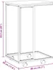 vidaXL Beistelltisch mit Rollen Weiß 40x30x63,5 cm Produktbild-Vorschau 8