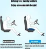 Diagrams illustrating the correct and incorrect posture when driving, with and without a seat cushion. Produktbild-Vorschau