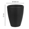 3 x Orchideentopf aus Keramik Ø 13,5 cm x 17 cm hoch – mit Produktbild-Vorschau 2