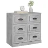 vidaXL Sideboard gris béton 70x35,5x67,5 cm Bois composite Voir les images du produit 4