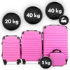 Set di valigie 4 in 1 CONSEÉ rosa Anteprima dell’immagine prodotto 3