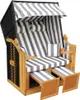 XL Strandkorb Volllieger Liegekorb Binz 302 Natur Grau Weiß Produktbild-Vorschau 5