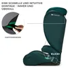 A close-up of a child car seat, highlighting its features. Produktbild-Vorschau