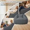 Pouf géant pour adulte, rembourrage en mousse déchiquetée, Voir les images du produit 7