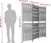 Paravent 3-tlg. Braun Poly Rattan Produktbild-Vorschau 7