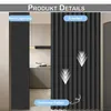 A room divider is shown in a kitchen setting, demonstrating its folded and extended states. Náhled obrázku produktu