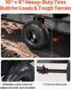Close-up of a heavy-duty tire on a wagon, with text overlays highlighting its features. Anteprima dell’immagine prodotto