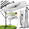 tillvex® Alu Sonnenschirm Rechteckig Ø 330 cm mit LED Solar Produktbild-Vorschau 1