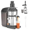 A juicer is shown on a white background, with a glass of juice being poured into it. Náhled obrázku produktu