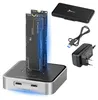 M.2 NVMe SATA SSD Docking Station 10Gbps USB 3.2 Dual Bay Produktbild-Vorschau 1