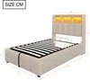 A diagram of a bed with dimensions indicated. Produktbild-Vorschau