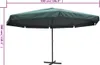 A large green patio umbrella is shown against a white background, with dimensions indicated by purple lines and text. Náhľad obrázku produktu