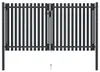 vidaXL Dvoudveřová ocelová zahradní brána 300 x 175 cm Náhled obrázku produktu 6