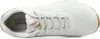 A top-down view of a white Skechers sneaker. Voir les images du produit