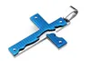Edelstahl Anhänger aus 316L Kreuz blau- Metallic Produktbild-Vorschau 2
