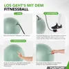 Tunturi Anti Burst Fitnessball mit Pumpe - Yoga-Ball 65 cm Produktbild-Vorschau 5