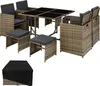 tectake Rattan Sitzgruppe Bilbao inkl. Schutzhülle Produktbild-Vorschau 1