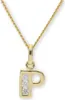 JuwelmaLux Anhänger 333 Gold Buchstabe "P" mit Zirkonia Produktbild-Vorschau 1