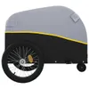 vidaXL Fahrradanhänger Schwarz und Gelb 30 kg Eisen Produktbild-Vorschau 6