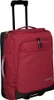 A red rolling suitcase with a black base and handle. Produktbild-Vorschau