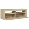 vidaXL Armoire TV avec lampes LED Chêne Sonoma 120x35x40 cm Voir les images du produit 10