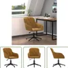 The Living Store Bürostuhl Drehbar Braun Samt Produktbild-Vorschau 11