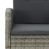 vidaXL 9 tlg. Garten Essgruppe mit Kissen Grau Poly Rattan Produktbild-Vorschau 7