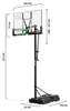 Salta Center basketstandaard, afmetingen 128 x (296-371) x Productafbeelding-voorbeeld 3