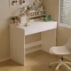 Biały biurko komputerowe z szufladą, nowoczesny styl Podgląd zdjęcia produktu 5