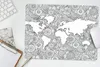 MuchoWow® Mauspad Mousepad Weltkarte - Muster - Schwarz und Produktbild-Vorschau 5