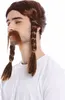 WIG ME UP Perücke Bart Wikinger Gallier Zöpfe Braun Produktbild-Vorschau 2