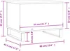 Diagram showing dimensions of a white couch table. Anteprima dell’immagine prodotto