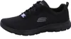 A black Skechers shoe is shown from the side against a white background. Voir les images du produit