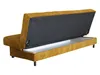 A mustard yellow corduroy sofa with its storage compartment open, showing the white interior and black lining. Náhled obrázku produktu
