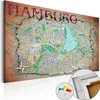 Vliesstoff Korkbild - Hamburg 60x40 cm Städte k-A-0068-p-a Produktbild-Vorschau 1