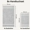 Komfortec 8er Handtuch Set aus 100% Baumwolle, 4 Badetücher Produktbild-Vorschau 3