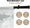 MuchoWow® Wandteppich Wandbehang Weltkarte - Weiß - Grau - Produktbild-Vorschau 3