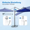 Ampelschirm 300cm Alu Sonnenschirm, 360° drehbar und Produktbild-Vorschau 6