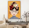MuchoWow® - Leinwandbilder - Frau - Blumen - Gelb - Kunst, Produktbild-Vorschau 7