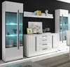 Wohnwand "Design-D" in weiß Hochglanz Anbauwand 4-teilig Produktbild-Vorschau 1