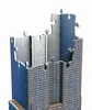 A 3D puzzle of the Empire State Building, partially assembled. Náhled obrázku produktu