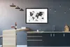 MuchoWow® MuchoWow® Gerahmtes Poster Weltkarte - Aquarell - Produktbild-Vorschau 5