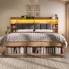 okwish Polsterbett 180x200 Doppelbett Nachttische mit USB- Produktbild-Vorschau 2