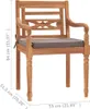 Sedie Batavia 2 pezzi con cuscini grigio scuro in teak Anteprima dell’immagine prodotto 8