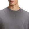 BOSS Orange Pullover grau Rundhals Baumwolle Produktbild-Vorschau 8