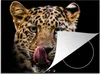 KitchenYeah© Herdabdeckplatte Leopard - Schwarz - Produktbild-Vorschau 1