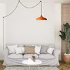 Champion Pendelleuchte mit Stecker 35 cm, Orange Metall Produktbild-Vorschau 4
