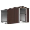 vidaXL Capanno da giardino Marrone 277x192,5x179 cm Acciaio Anteprima dell’immagine prodotto 3